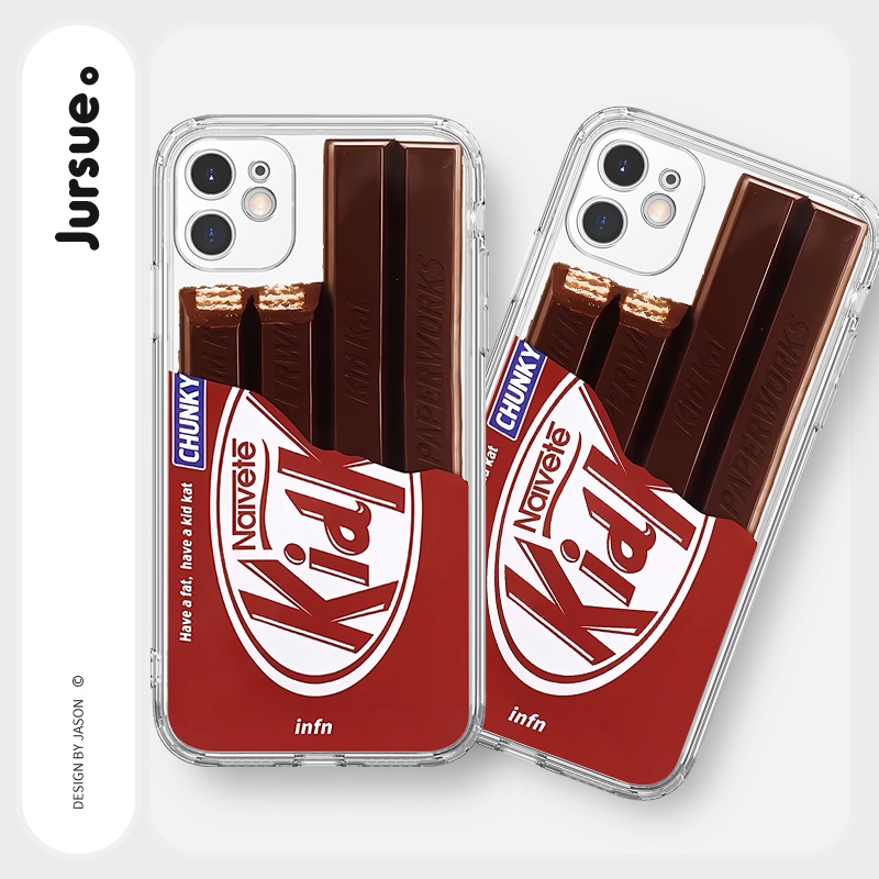 Ốp lưng JURSUE mềm viền vuông chống sốc hình độc lạ Cho iPhone 14 13 12 11 Pro Max SE 2020 X XR XS ip 8 7 Y2387