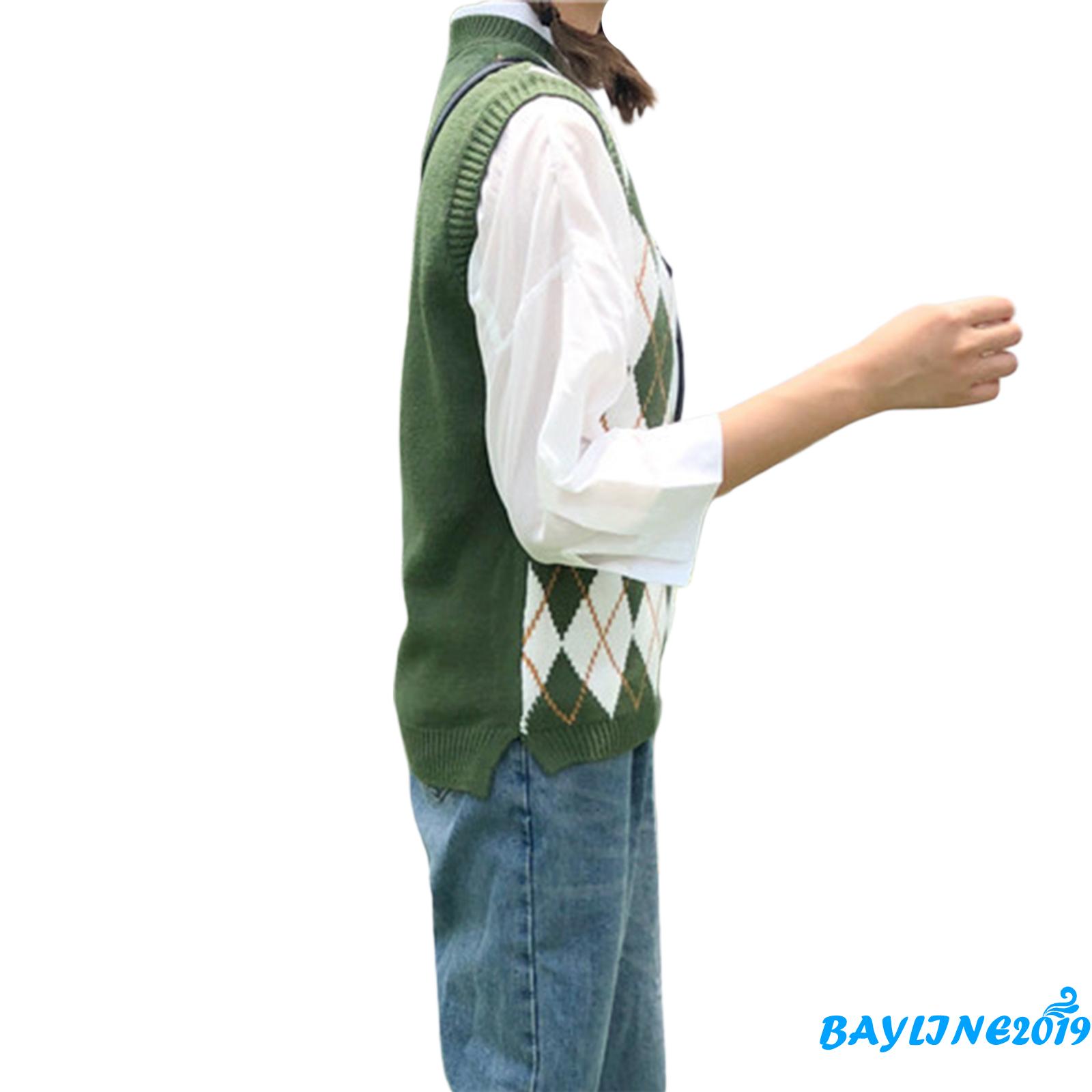 Áo sweater không tay cỗ chữ V phong cách thời trang quyến rũ | BigBuy360 - bigbuy360.vn