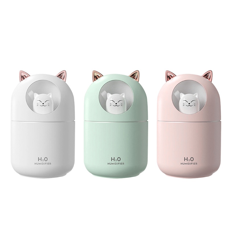 Shas Máy Phun Sương Tạo Ẩm Cao Cấp 300ml Màu Trắng Hồng Dễ Thương Dùng Cho Bể Cá