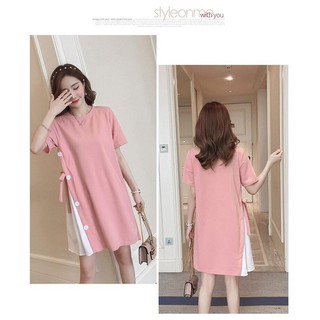 đầm bầu thỏ mommy mẫu cải xẻ trắng