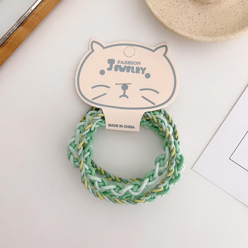 Set 4 dây cột tóc nhiều màu giản đơn phong cách Hàn xinh xắn dành cho nữ