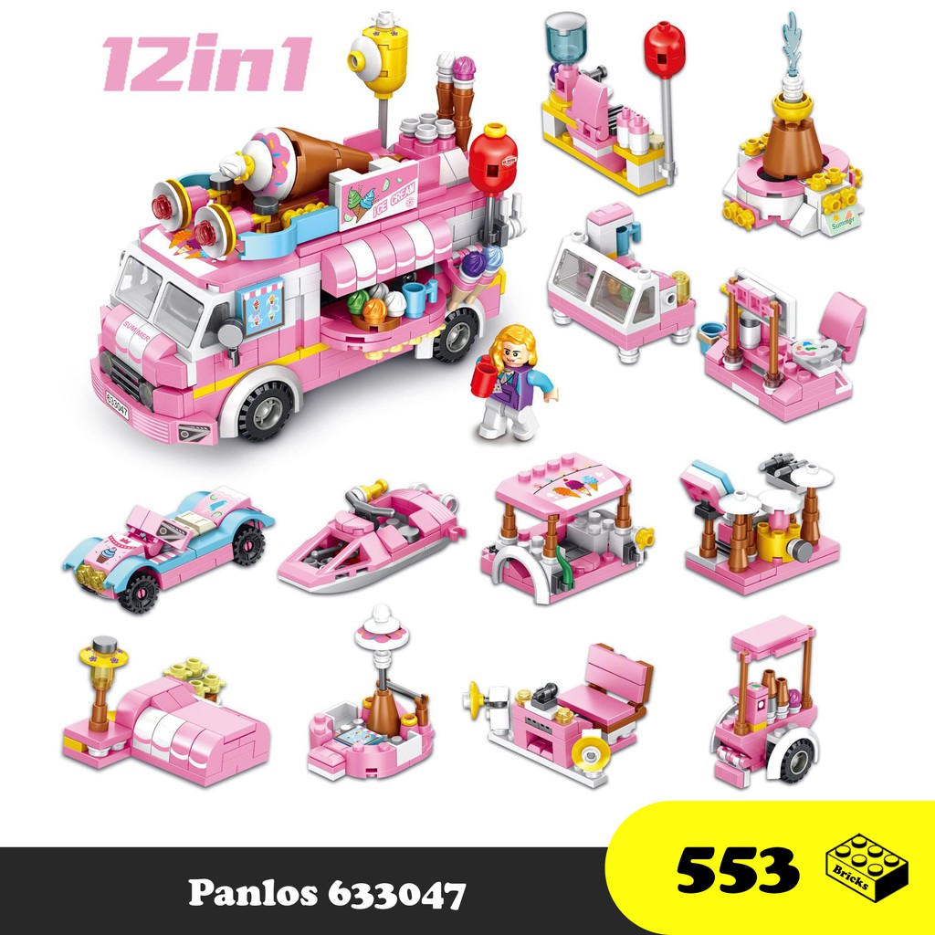 Đồ Chơi cho Bé Gái - Đồ chơi Lắp Ráp Xe Búp Bê Barbie - Panlos 633047