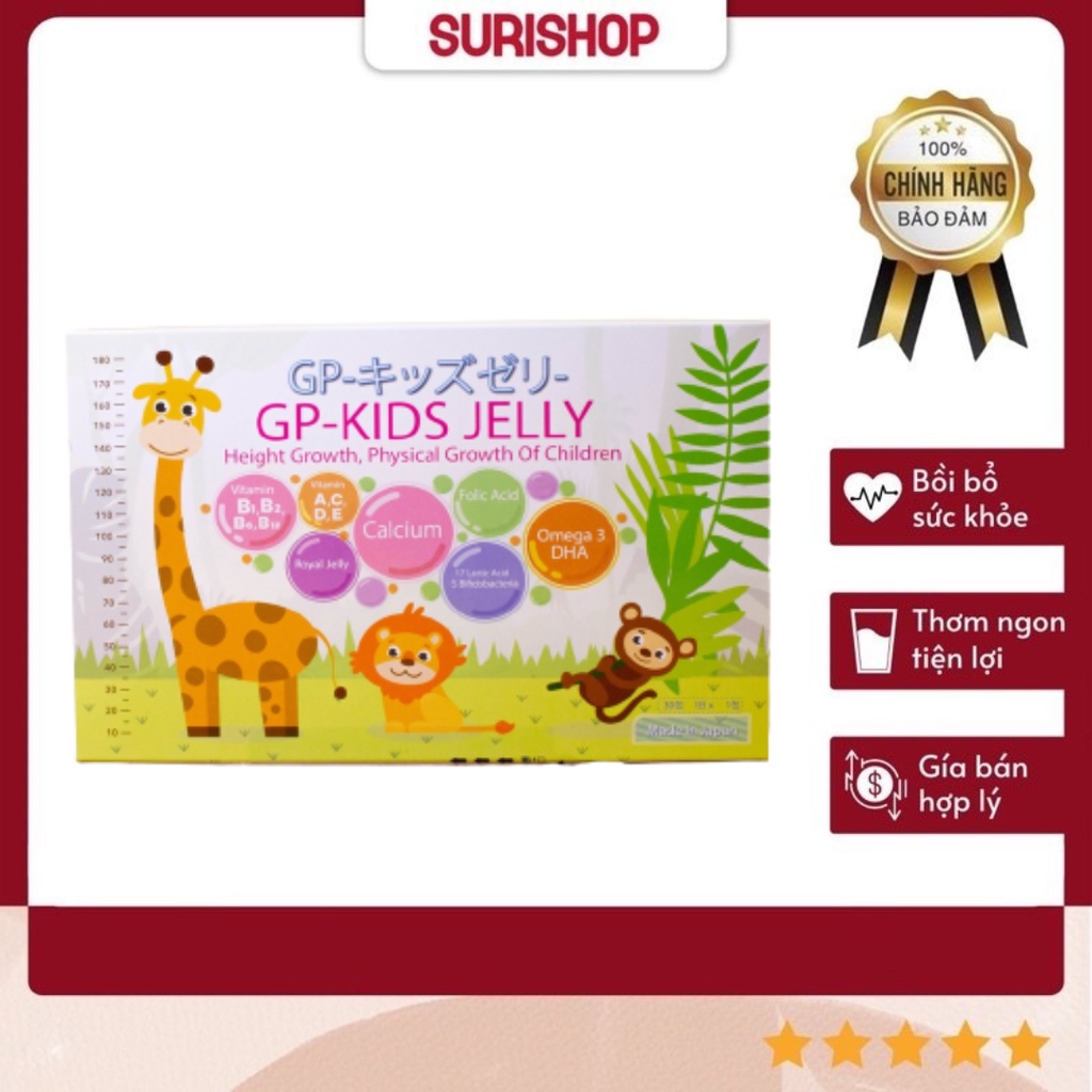 Thạch Tăng Chiều Cao Cho Trẻ GP KIDS JELLY Hỗ Trợ Phát Triển Chiều Cao, Tăng Cường Hệ Miễn Dịch, Não Bộ
