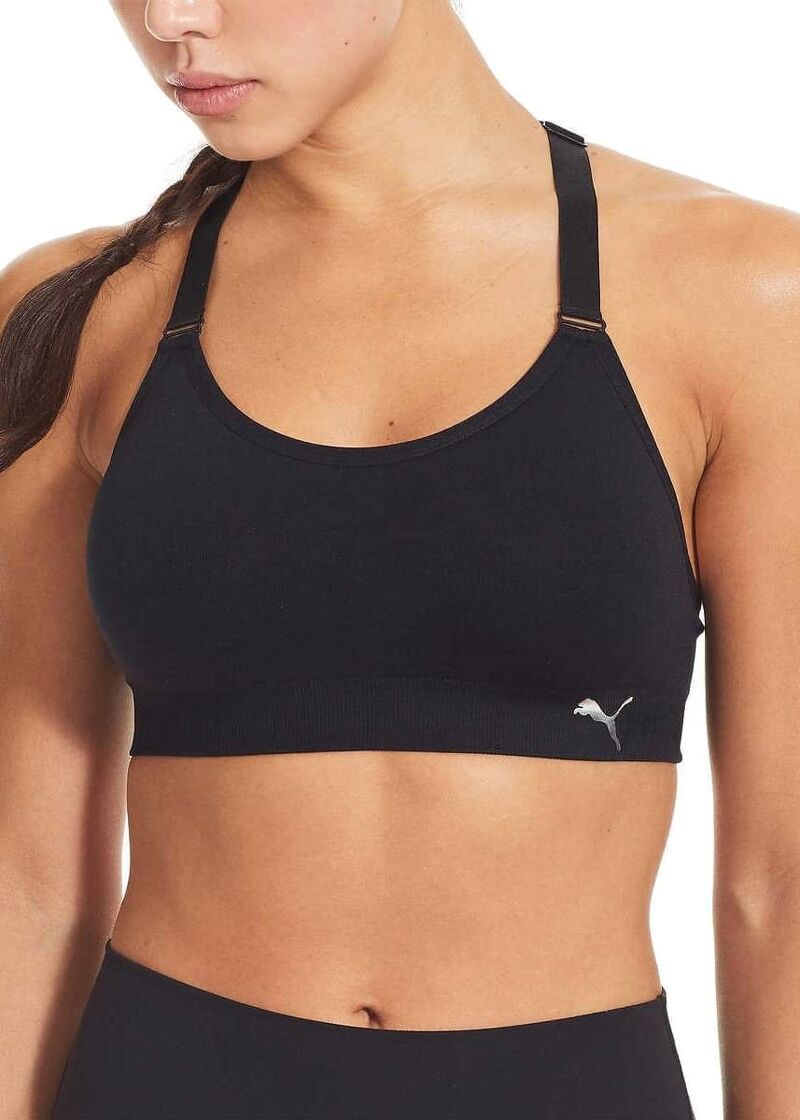 Sport bra Pum4 2 dây trơn logo bạc nhỏ