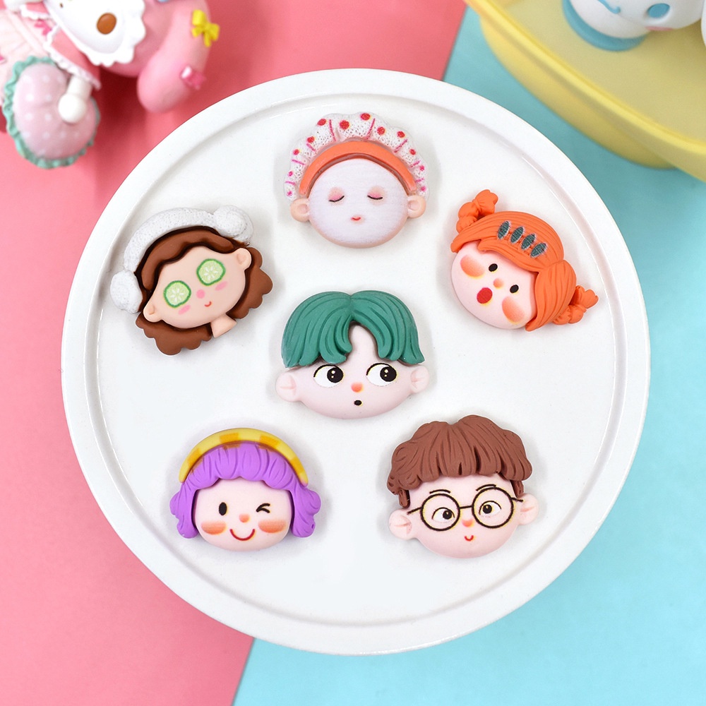 Set 10 Phụ Kiện Trang Trí Điện Thoại/Kẹp Tóc/Kính Mát Hình Avatar Bằng Nhựa Dễ Thương