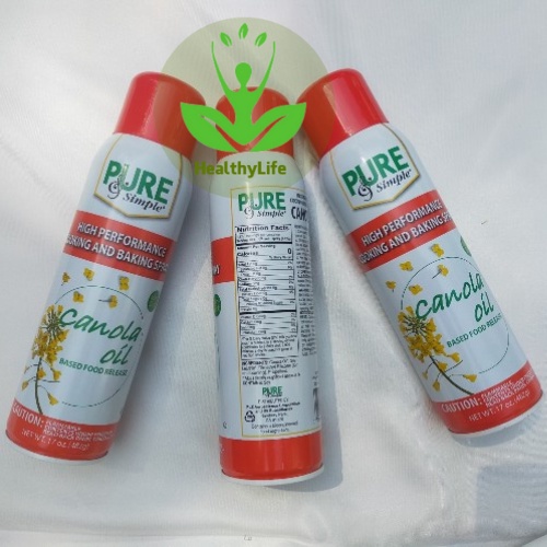 DẦU ĂN KIÊNG Pure and simple canola oil 0 calories 17 oz - dầu xịt ăn kiêng, làm bánh chính hãng(1950 lần xịt