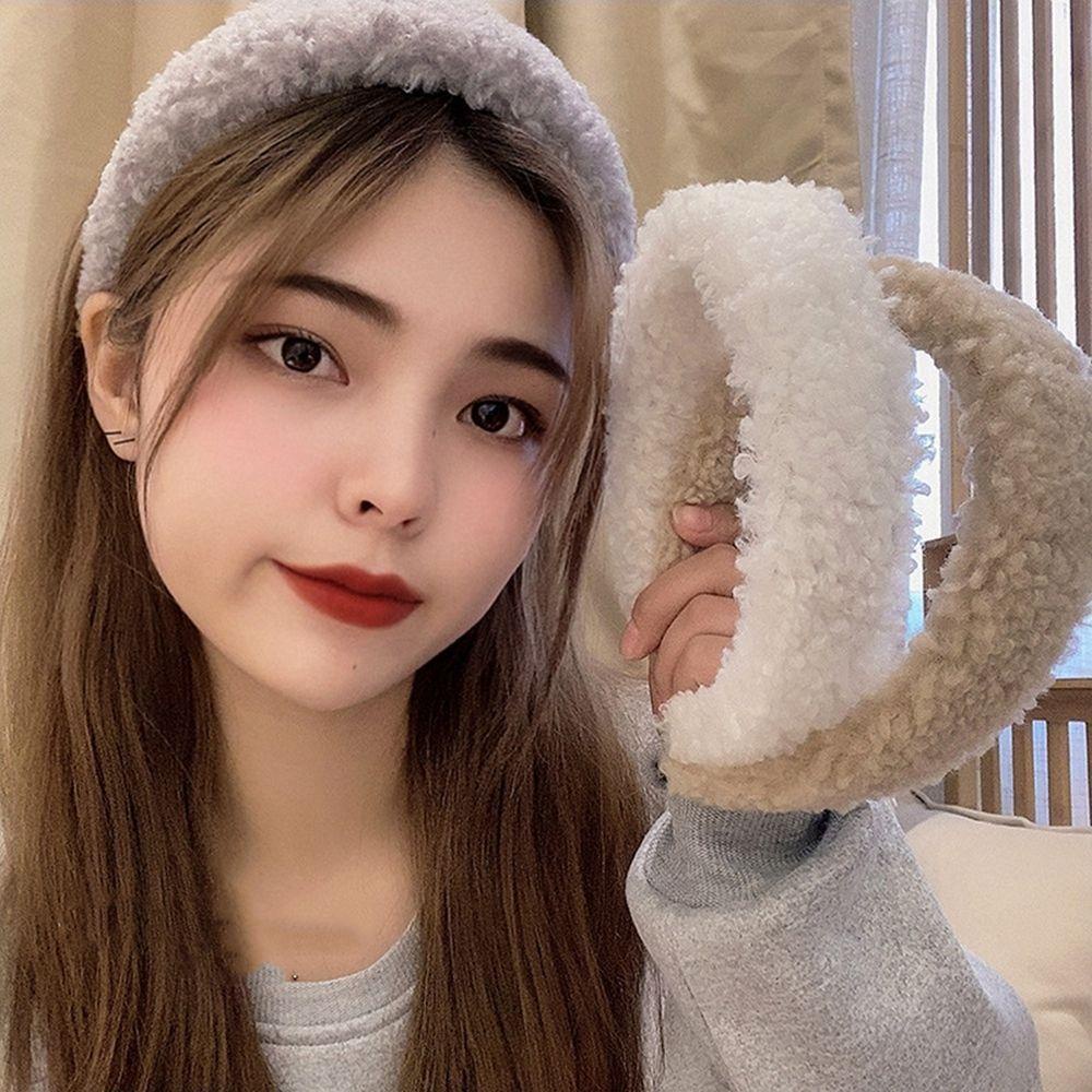 Băng Đô Lông Cừu Màu Sắc Ngọt Ngào WMES15H Rửa Mặt Cho Nữ