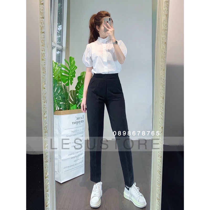 ẢNH TỰ CHỤP Quần Baggy Tây lưng phối thun | BigBuy360 - bigbuy360.vn