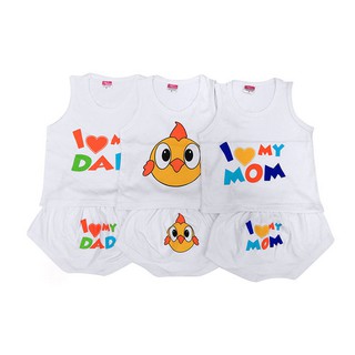 Bộ Thun Ba Lỗ Sip Trắng Nanio (S1-S6)(4-14kg)