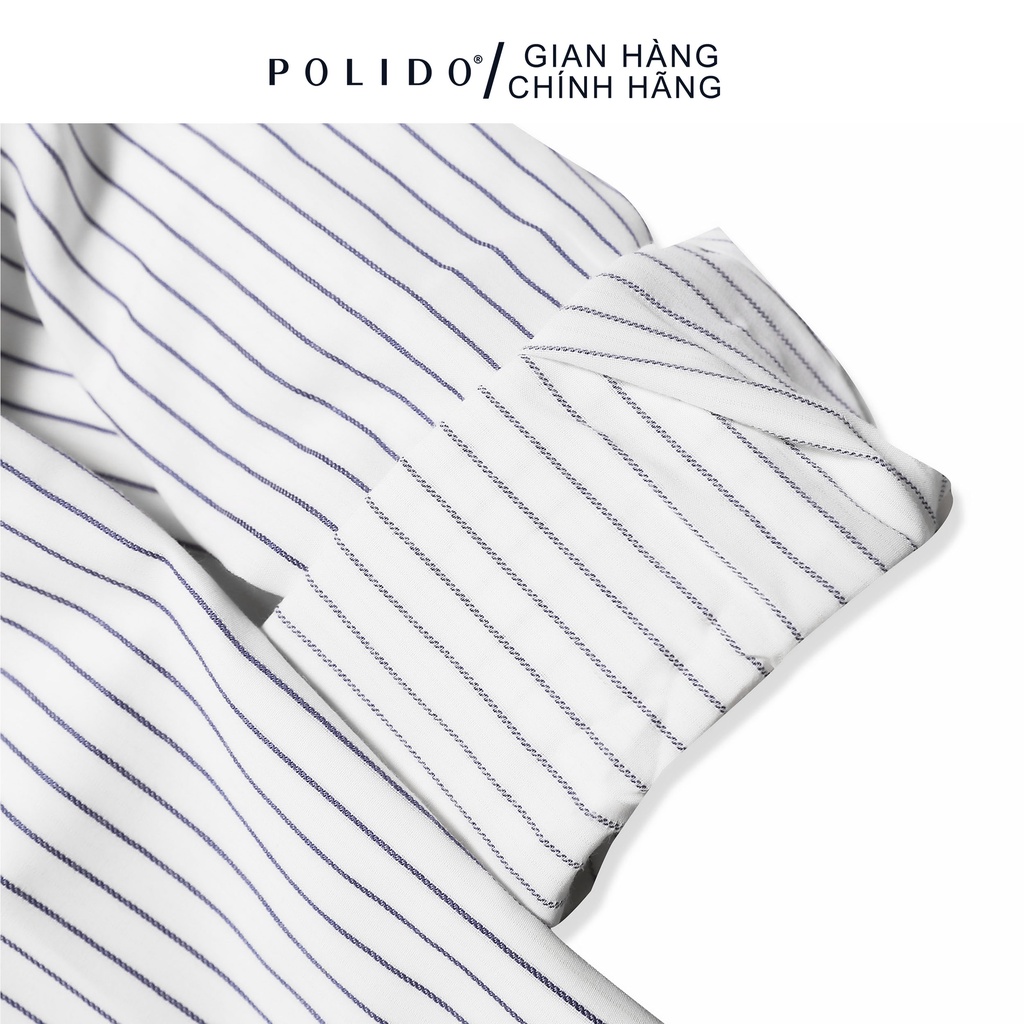 Áo Sơmi kẻ sọc CF 2, Màu Xanh Navy Chất Liệu Cotton Bền Đẹp, Vải Mỏng Thoáng Mát Form Slimfit | BigBuy360 - bigbuy360.vn