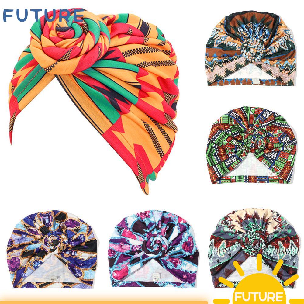 Mũ Turban Trùm Đầu Bằng Vải Satin Cotton Mềm In Họa Tiết Hoa Phong Cách Châu Phi Dành Cho Nữ