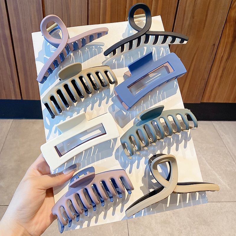 Kẹp tóc nhựa Acrylic hai màu thời trang Hàn Quốc cho nữ