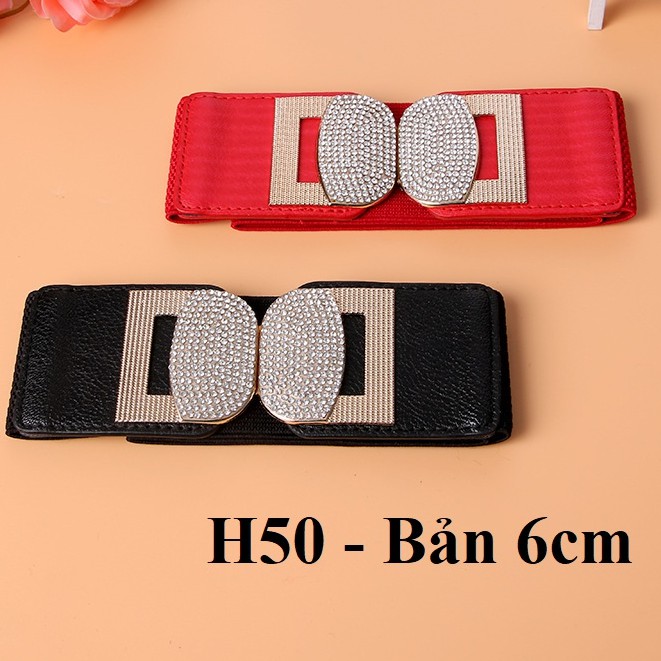 Đai váy chun co giãn nạm đá 6cm H50