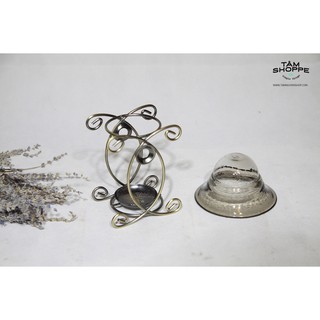 ĐÈN ĐỐT NẾN TINH DẦU KHUNG SẮT XO