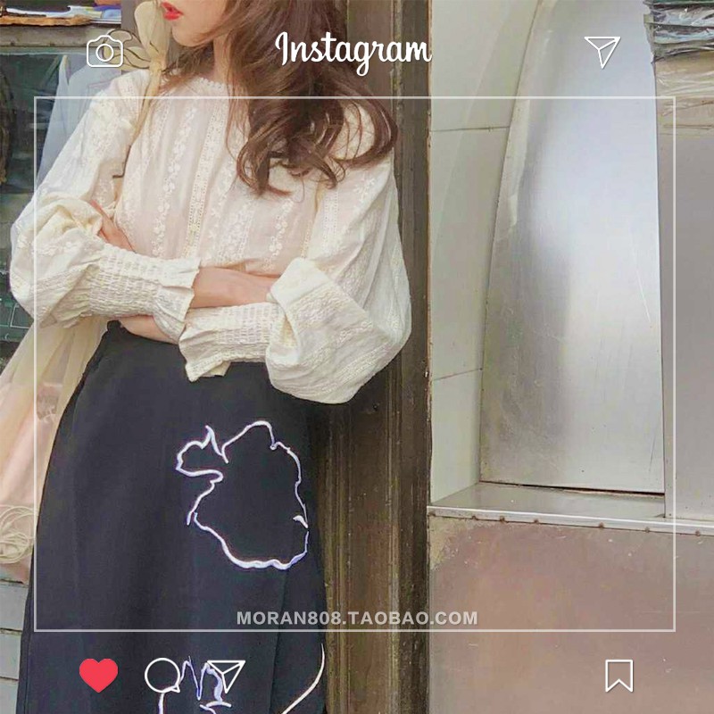 Chân váy dáng dài MORAN vạt chéo thiết kế phối viền trắng (ORDER) | BigBuy360 - bigbuy360.vn