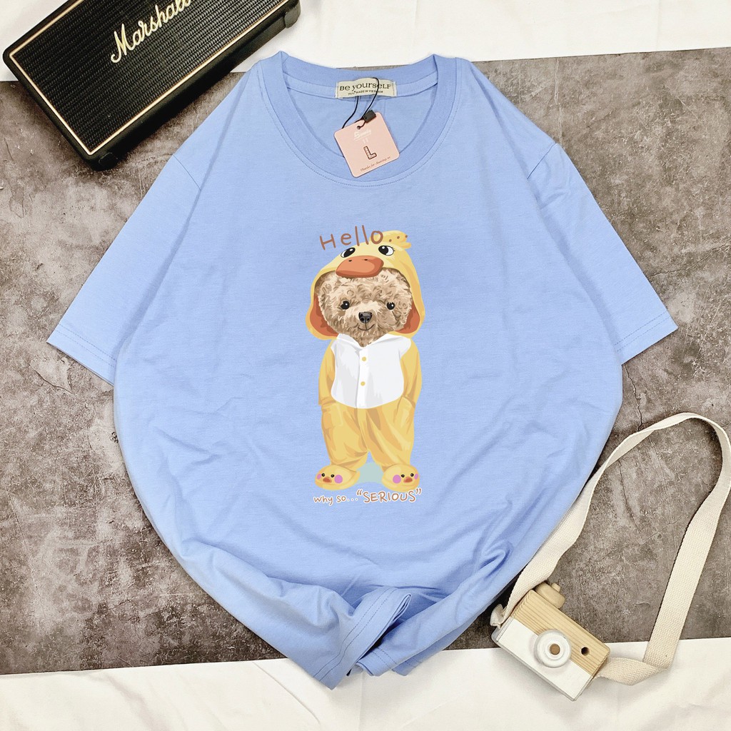 Áo thun unisex Be Yourself size M L XL - Gấu Vịt