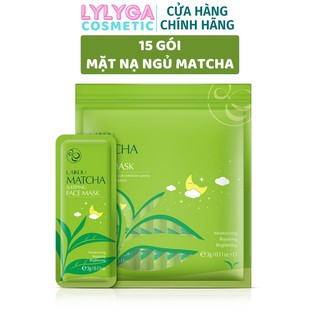 Mặt nạ Matcha Mud Mask Laikou 1 túi 15 gói 3g mặt nạ ngủ trà xanh nội địa trung