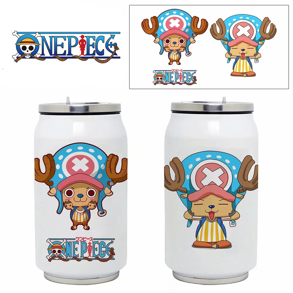 Bình Giữ Nhiệt Bằng Thép Không Gỉ 304 Hai Lớp 350ML In Hình Anime ONE PIECE SY6