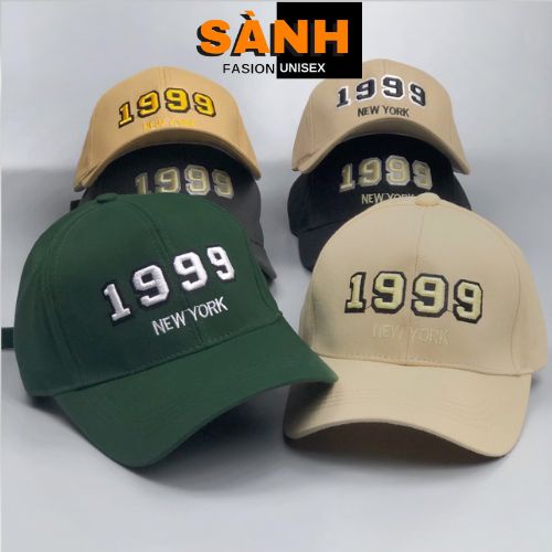 Mũ lưỡi trai thêu hình chữ 1999 Nón kết chất kaki cao cấp thời trang form unisex nam nữ K60