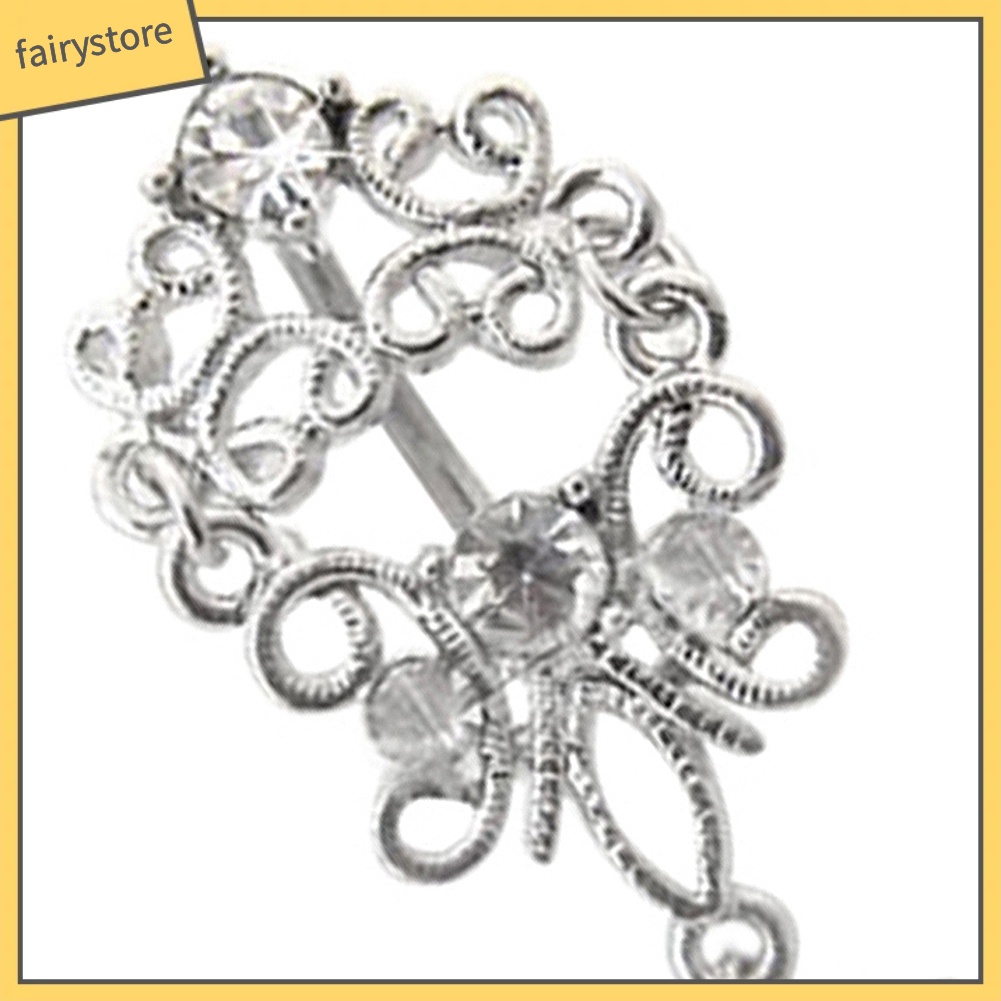 Khuyên Rốn Dạng Thanh Tạ Đính Đá Thời Trang Cho Nữ