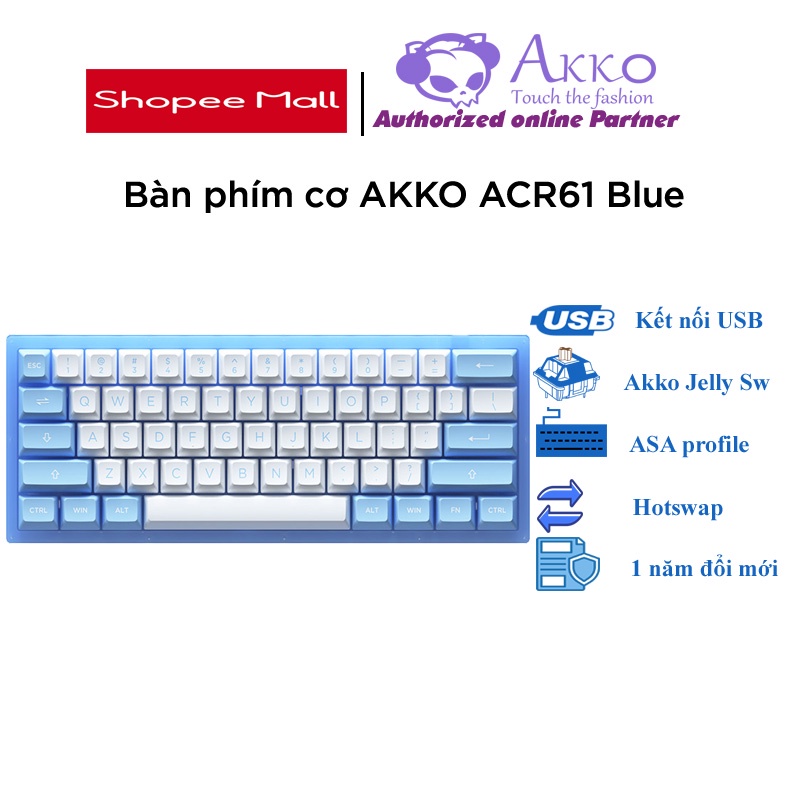 Bàn phím cơ AKKO ACR61 Blue 