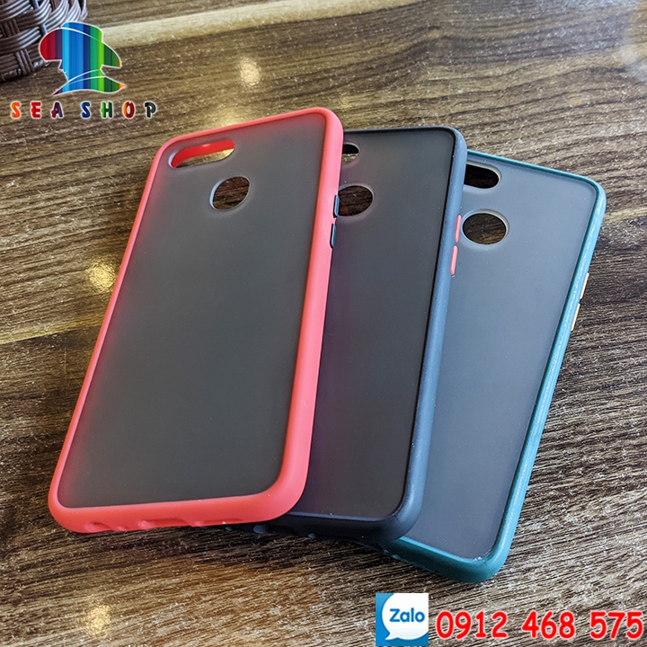 Ốp lưng OPPO F9 viền nhựa dẻo chống sốc - Mặt lưng nhám - Kính cường lực 9D full màn