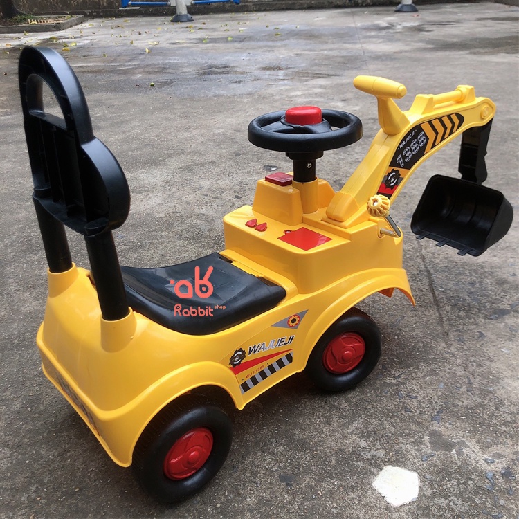Xe cẩu máy xúc chòi chân có nhạc 2 trong 1 cho bé [XCCC]