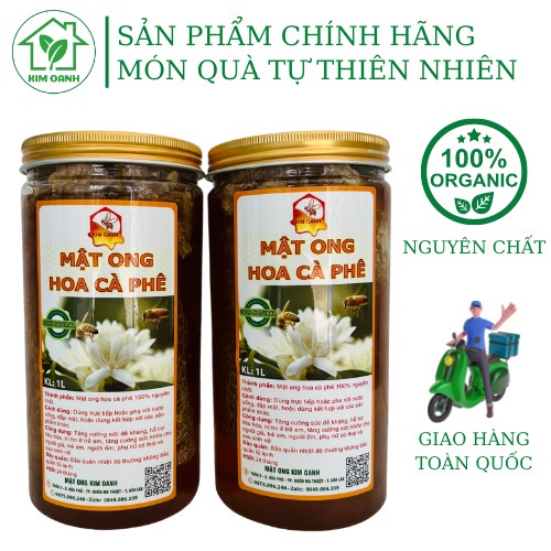 Mật ong hoa cà phê nguyên sáp đặc sản Tây Nguyên Kim Oanh
