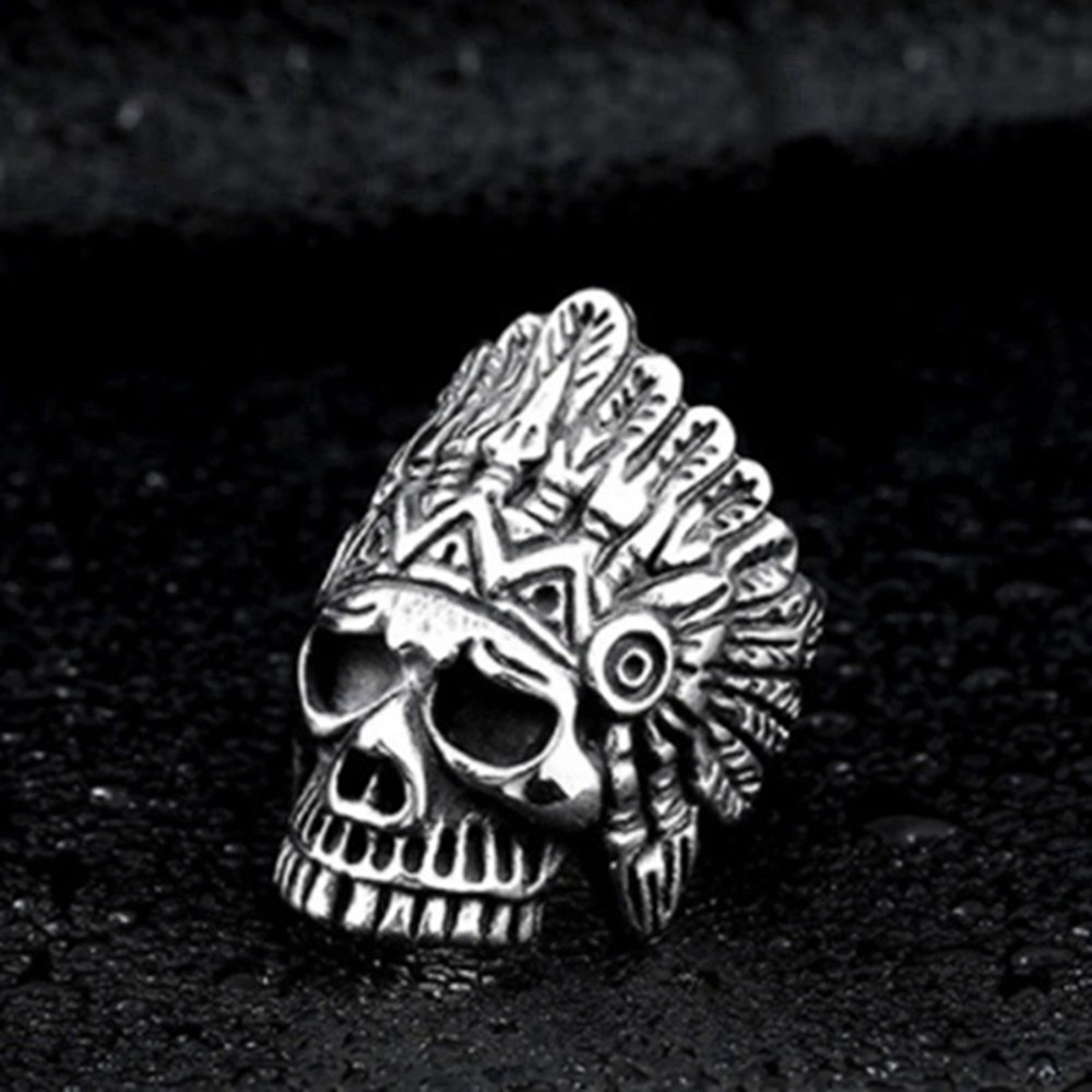 Men's Retro Indian Punk Style Open Fashion Party Ring