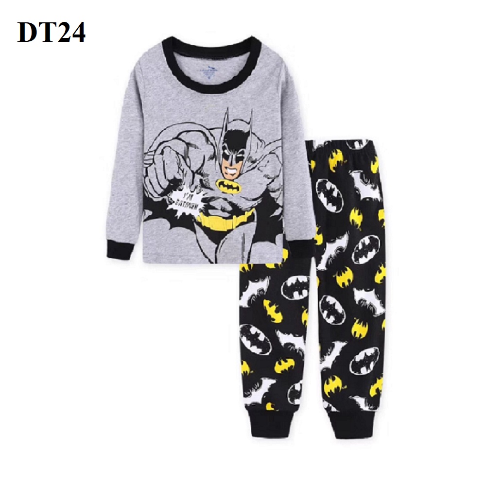 Bộ quần áo siêu nhân người dơi - Đồ bộ siêu nhân dài tay bé trai DT25