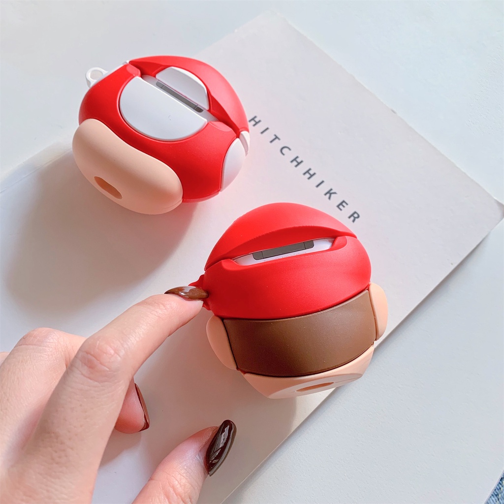Vỏ Bảo Vệ Hộp Sạc Tai nghe không dây HUAWEI freebuds 3 4 4i pro Họa Tiết Super Mario 3D Bằng Silicon