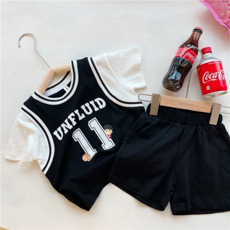 Bộ nỉ trẻ em cotton chất mềm loại 1 hàng nhập 2022