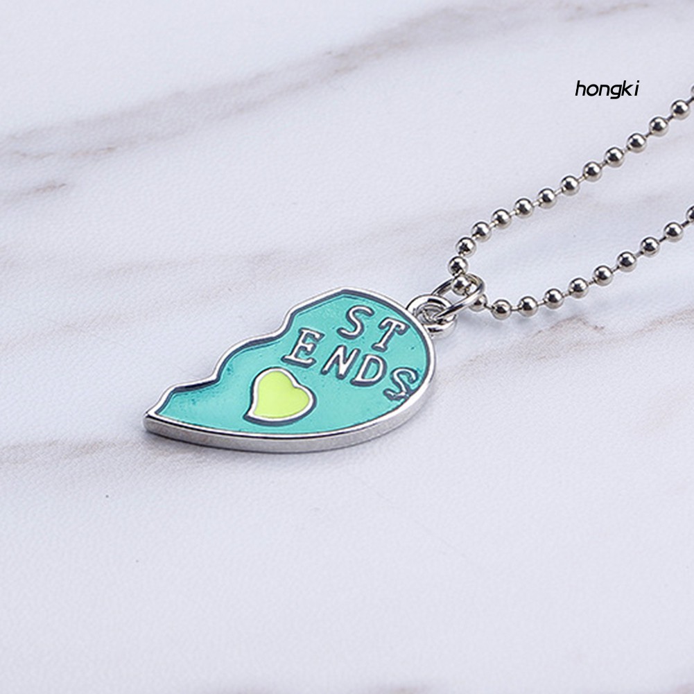 Bộ 2 vòng cổ Mặt Nửa Trái Tim Ghép Cho Bạn Thân