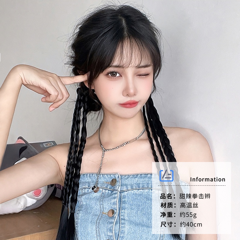 Dây Buộc Tóc Giả Thắt Bím Tự Nhiên Thời Trang Cho Nữ