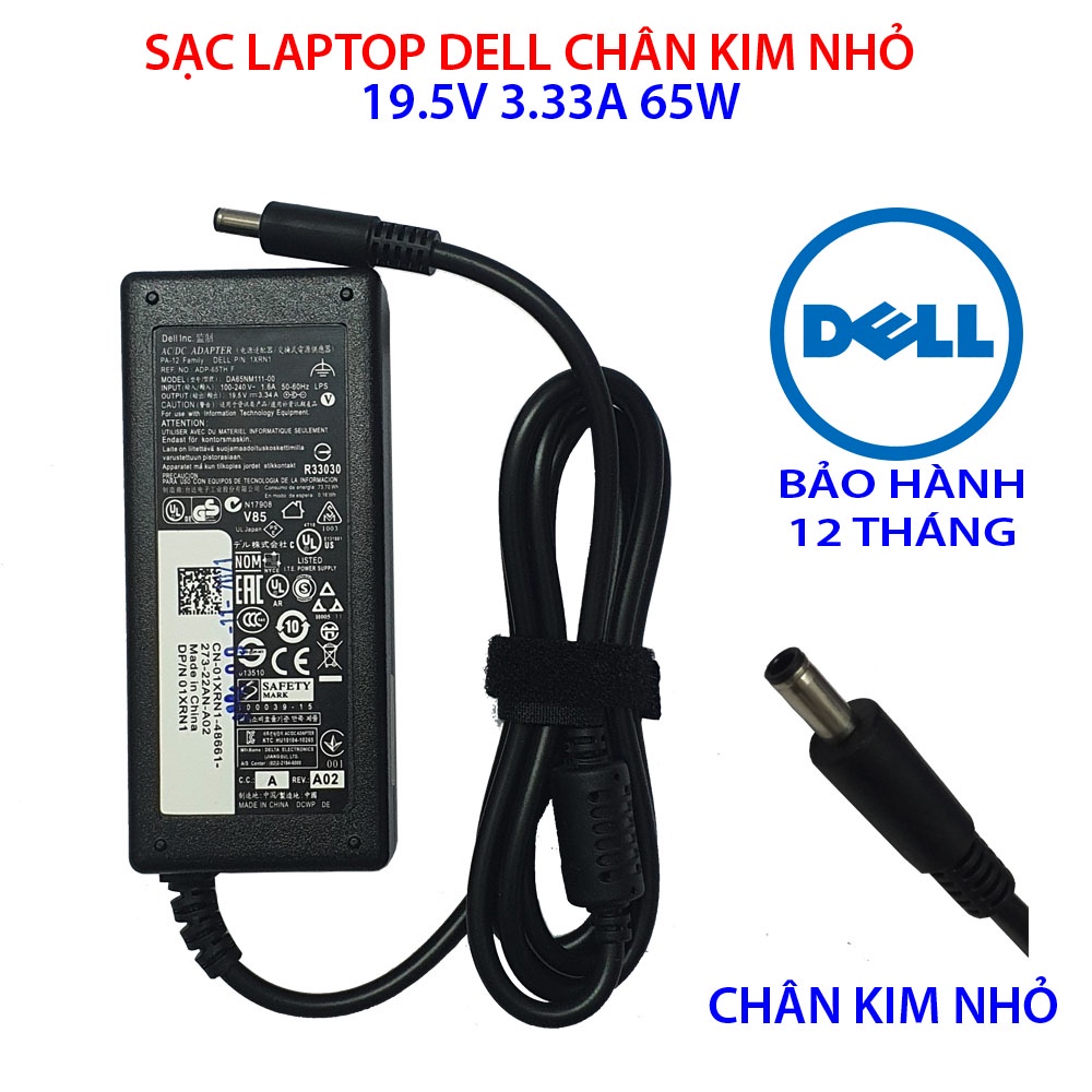 SẠC LAPTOP DELL CHÂN KIM TO, CHÂN KIM NHỎ DÙNG CHO LAPTOP DELL VOSTRO, DELL LATITUDE, DELL INSPIRON