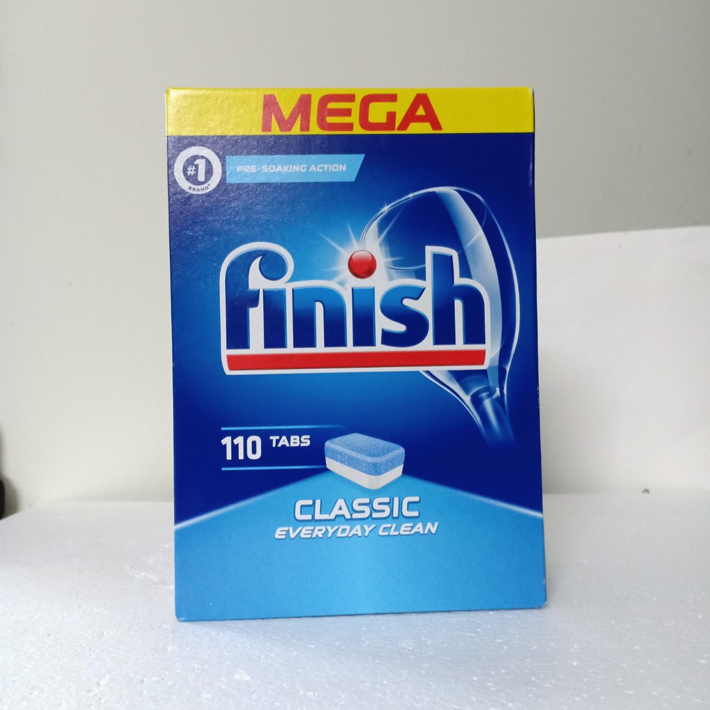 Hộp 100 viên rửa bát chén Finish hàng Đức chuyên dùng cho máy