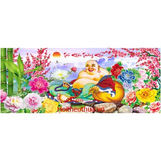 Tranh đính đá phật di lặc yn5410 120x59cm, chưa đính