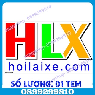 Logo sticker tem dán hội lái xe HLX, tem trang trí hội lái xe dùng cho ô tô xe hơi hoilaixe - hlx, SKU:hlx