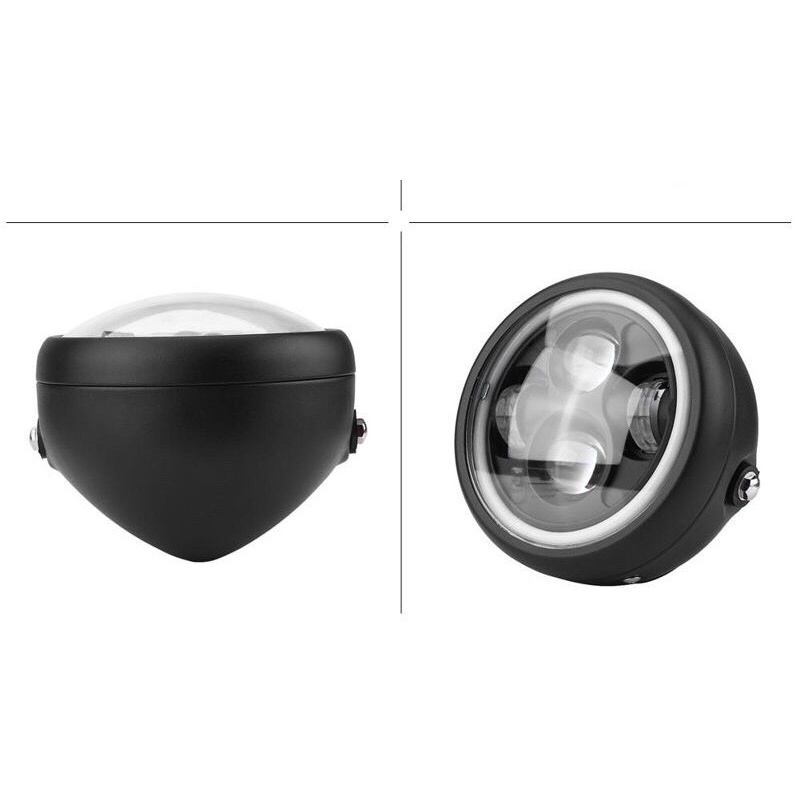 Đèn Pha kiểu dáng Su GN bi Led viền trắng sáng, phù hợp độ nhiều dòng xe classic, tracker