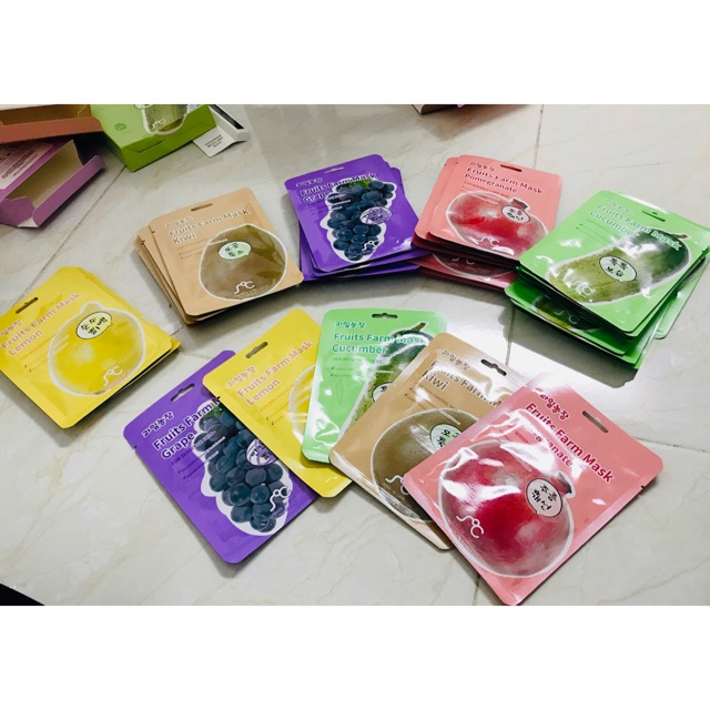 [LẺ MIẾNG] MẶT NẠ HOA QUẢ RAIN BOW FRUIT FARM MASK PACK- HÀN QUỐC Auth