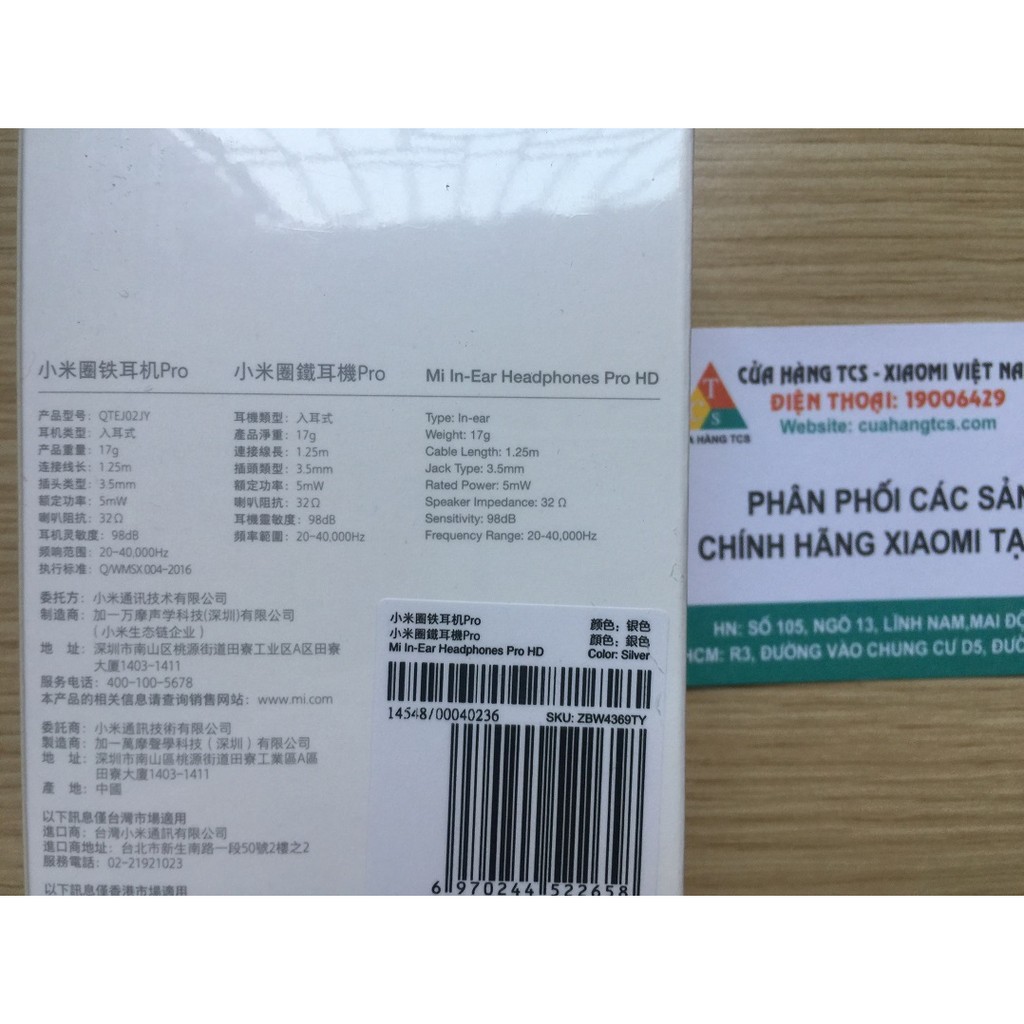 [xiaomi268] Tai nghe Xiaomi Piston Iron Pro | BH 15 ngày - Hàng Chính Hãng - 1 Đổi 1 trong 30 ngày