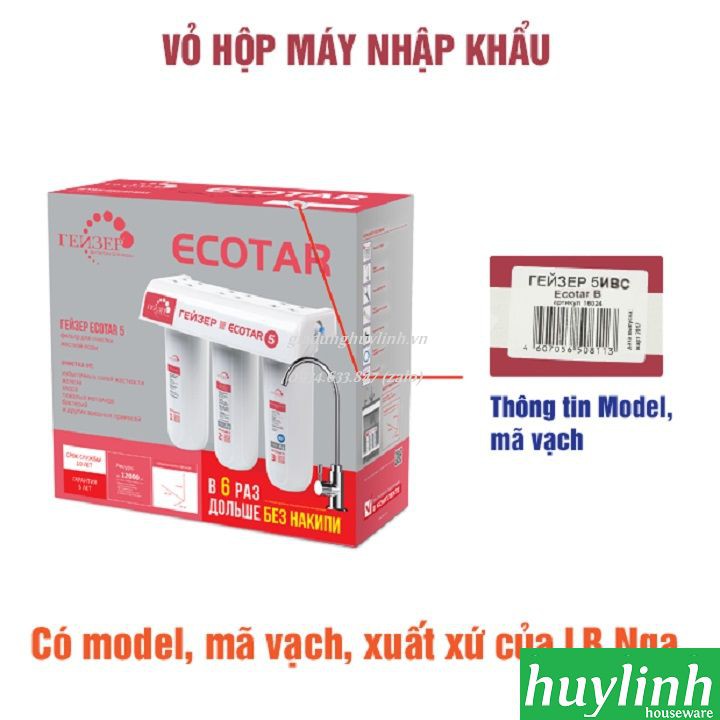 Máy lọc nước Nano Geyser Ecotar 5 - Nhập khẩu LB Nga - Russia