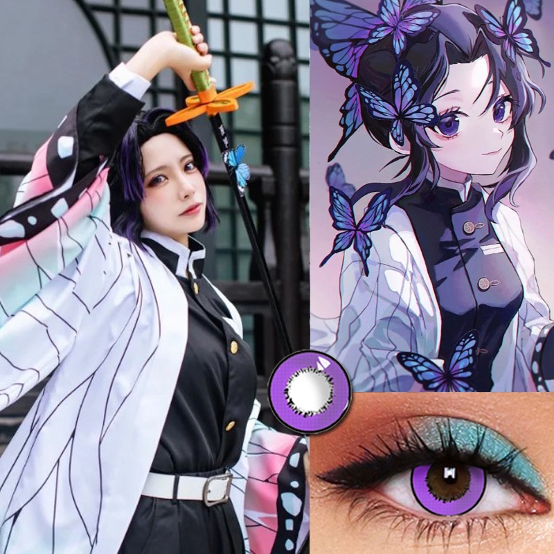 Cặp kính áp tròng màu JEWELENS  hóa trang nhân vật Demon Slayer