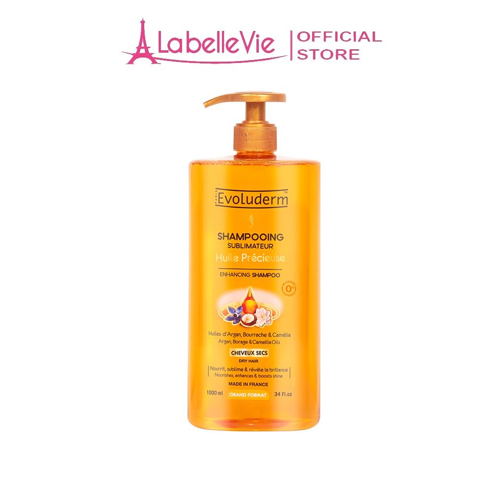 Dầu gội tinh dầu Evoluderm Huile Precieuse Shampoo 1000ml