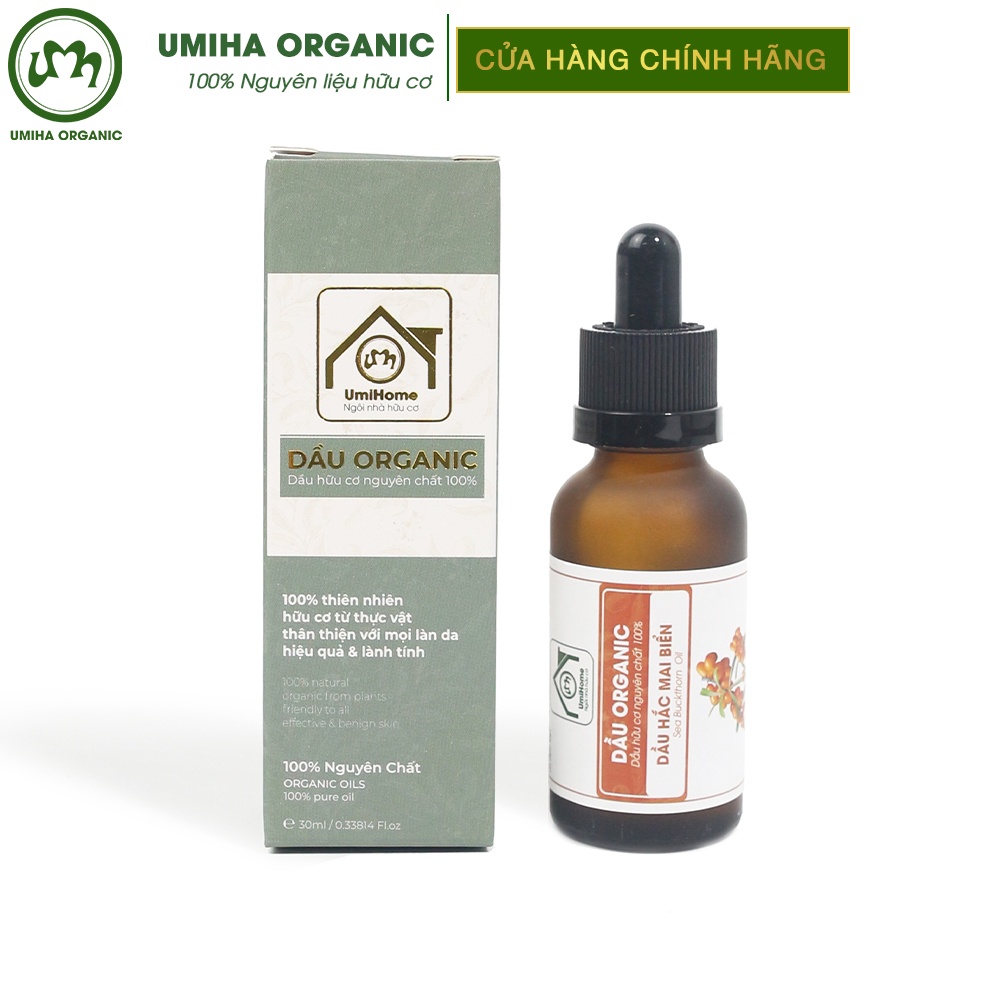 Dầu Hắc Mai Biển hữu cơ UMIHA nguyên chất | Sea ​​Buckthorn Oil 100% Organic 10ml