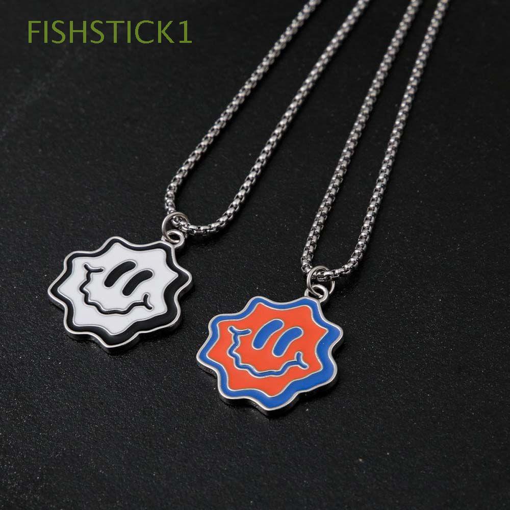 Dây chuyền kim loại mặt hình mặt cười phong cách Hàn Quốc thời trang FISHSTICK1 cho cặp đôi