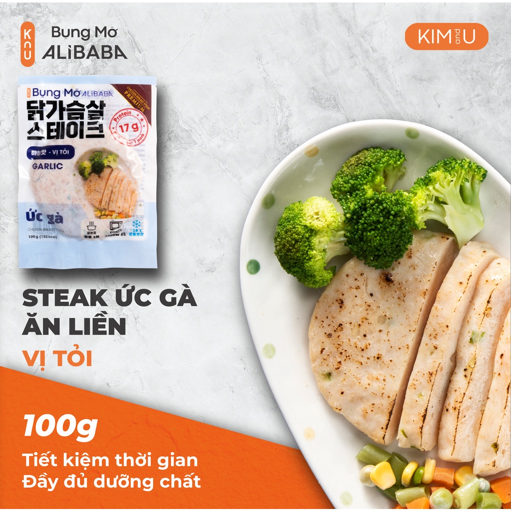 Ức Gà Steak Vị Tỏi Hàn Quốc ăn liền healthy tăng cơ giảm mỡ