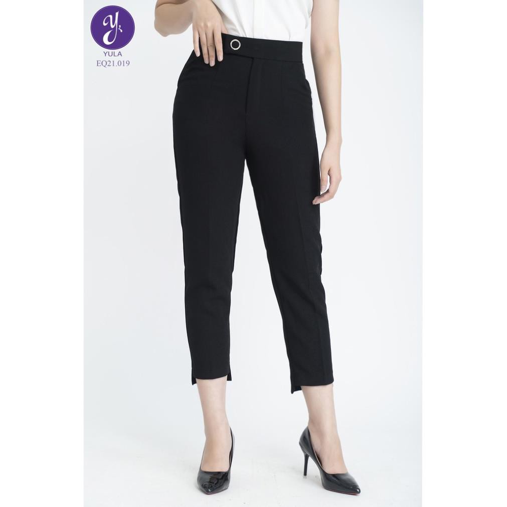 Quần Tây Nữ Khuy Tròn Trẻ Trung Phom Âu Baggy Công Sở Dáng Lửng Lệch Gấu Q21.04 | BigBuy360 - bigbuy360.vn