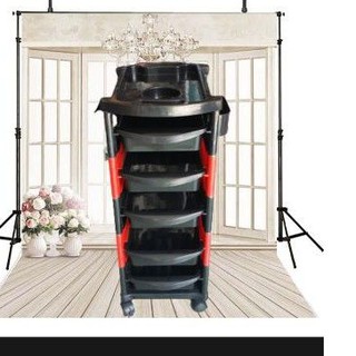 Xe đẩy đựng dụng cụ làm tóc 6 tầng có bánh xe