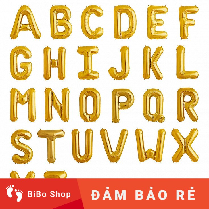 BÓNG CHỮ SINH NHẬT - BÓNG NHÔM SINH NHẬT - BÓNG CHỮ CÁI - BÓNG BAY SINH NHẬT MÀU VÀNG, TRẮNG, XANH, ĐỎ GIÁ RẺ, SIZE LỚN